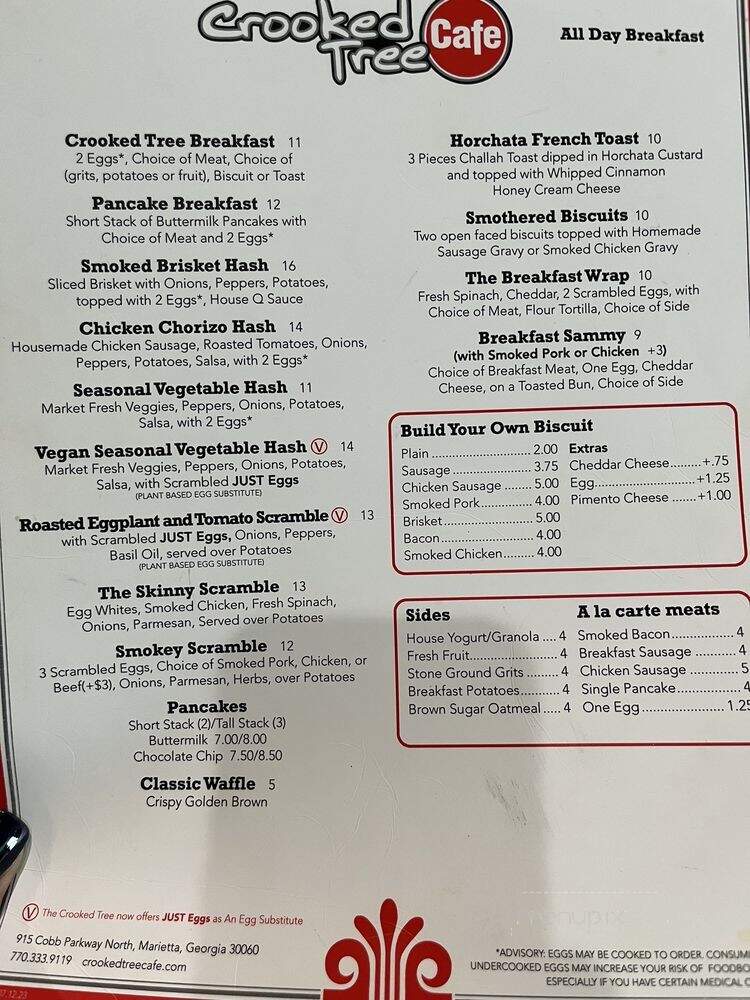 Crooked Tree Cafe - Atlanta, GA menu_pic