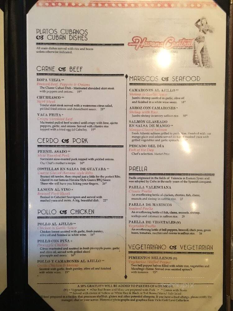 Havana Central - Yonkers, NY menu_pic