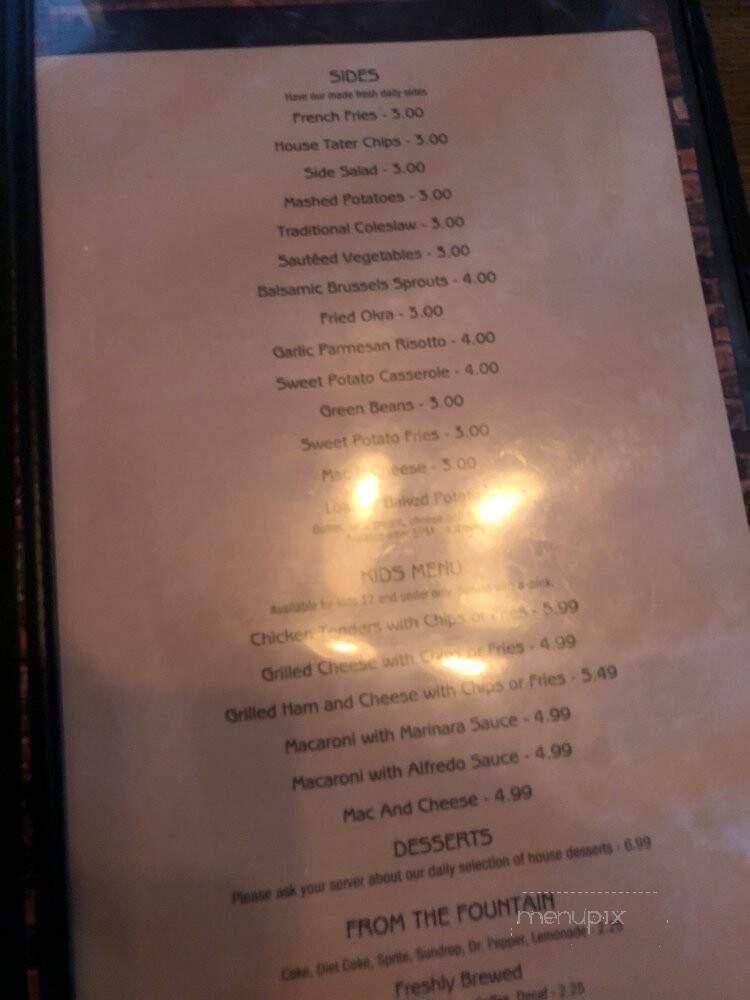 Cherokee Street Tavern - Kings Mountain, NC menu_pic