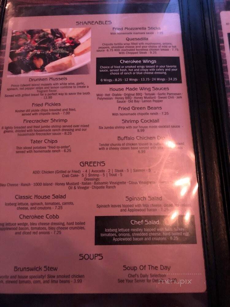 Cherokee Street Tavern - Kings Mountain, NC menu_pic