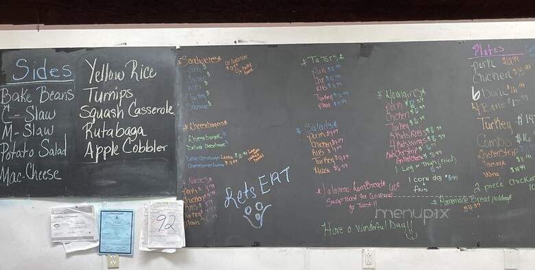 Bar-B-Que 65 - Greenville, AL menu_pic