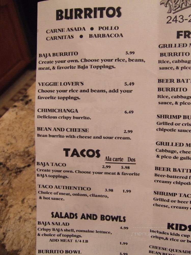 Baja Burrito - Redding, CA