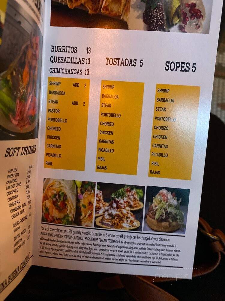 Catrinas Cocina y Galeria - Tampa, FL menu_pic