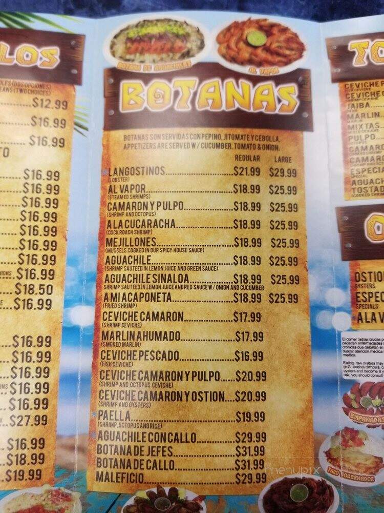 Mariscos La Palma - Moreno Valley, CA menu_pic