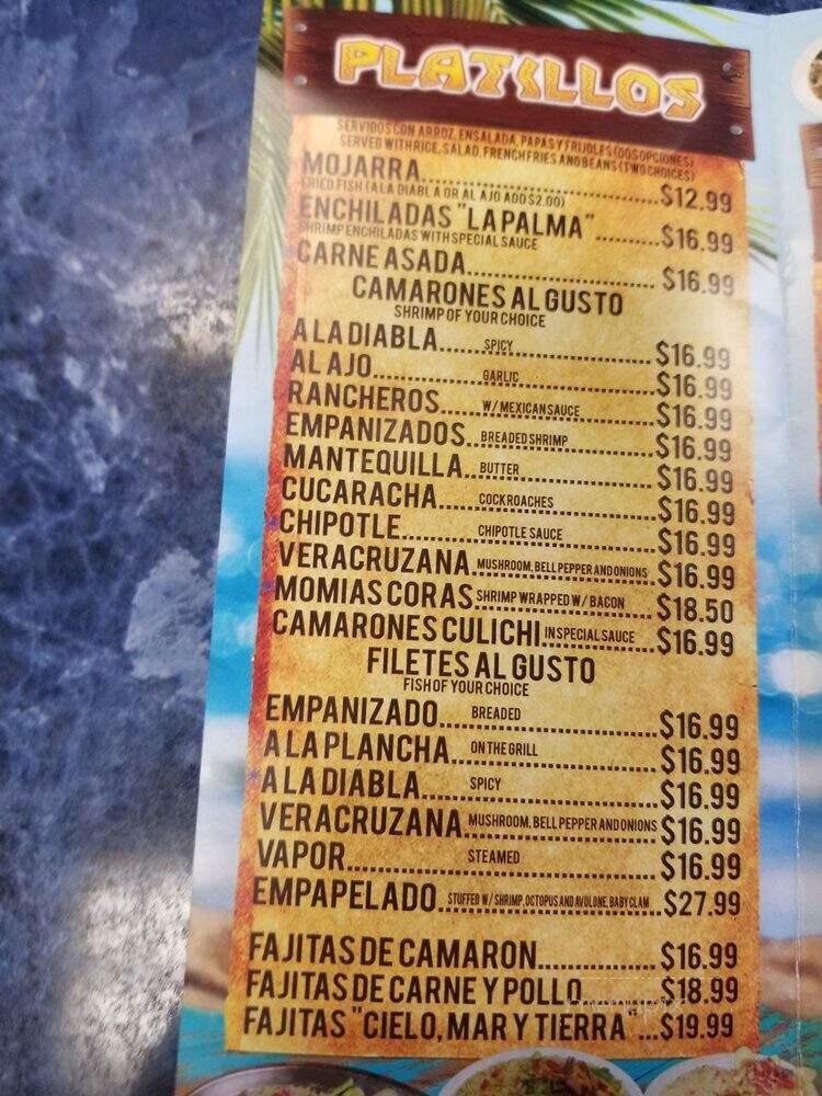 Mariscos La Palma - Moreno Valley, CA menu_pic