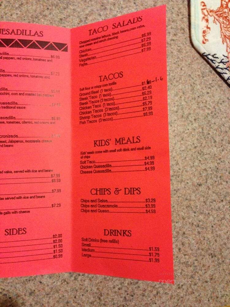 Viva Mexican Grill - Nags Head, NC menu_pic