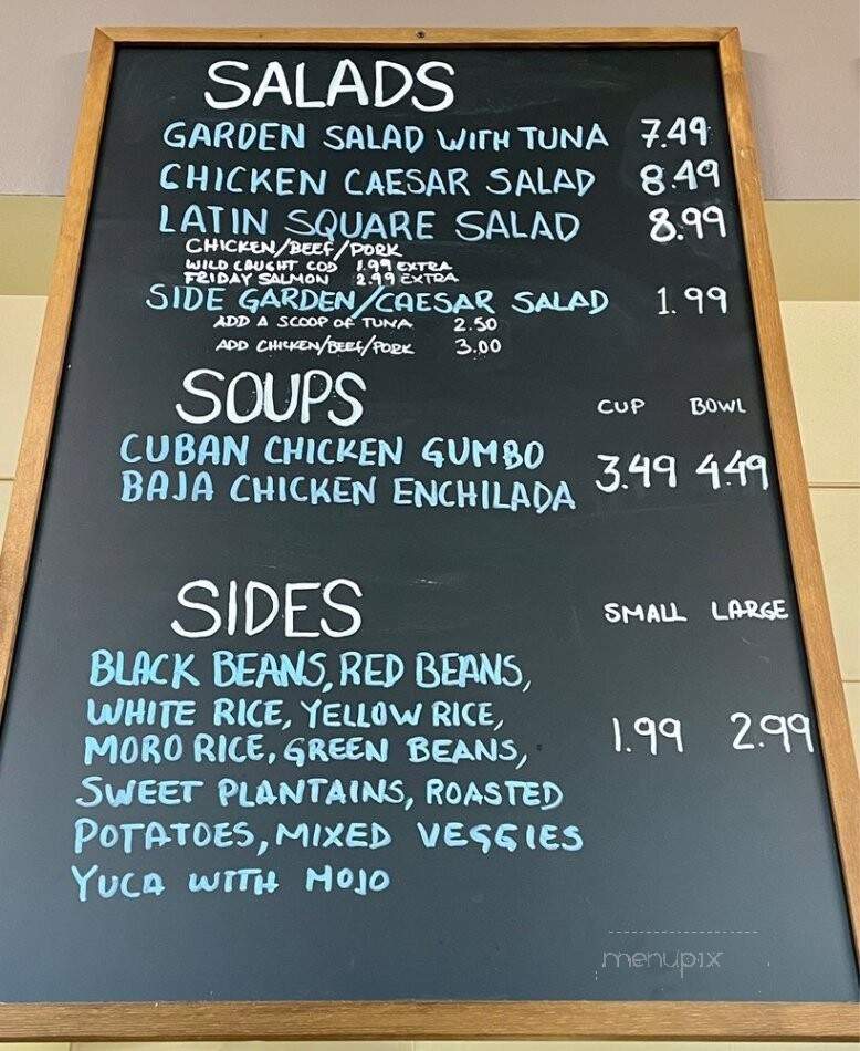Latin Square Cuisine - Orlando, FL menu_pic