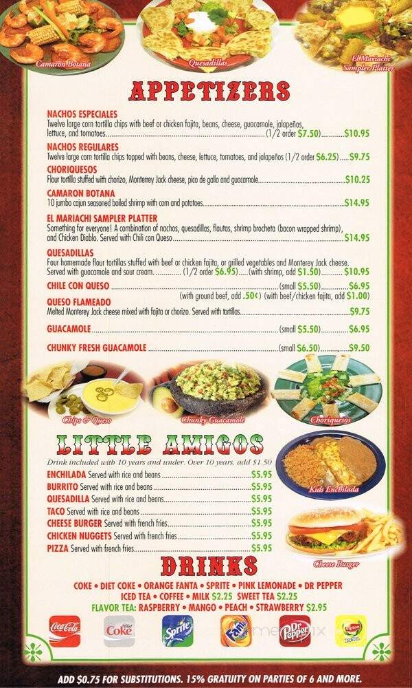 Hacienda Isabel - Tomball, TX menu_pic