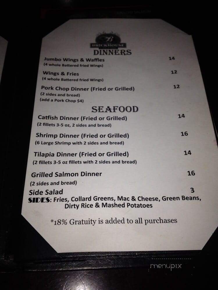 Brickhouse Lounge - Arlington, TX menu_pic