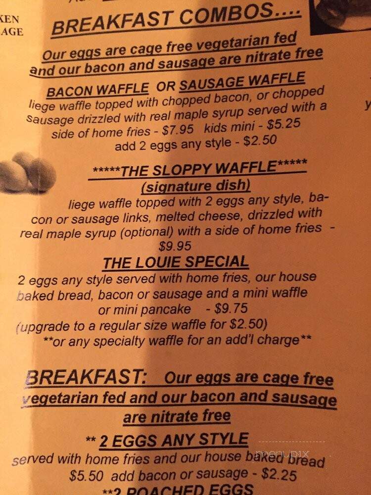 the Sloppy Waffle - Newington, CT menu_pic