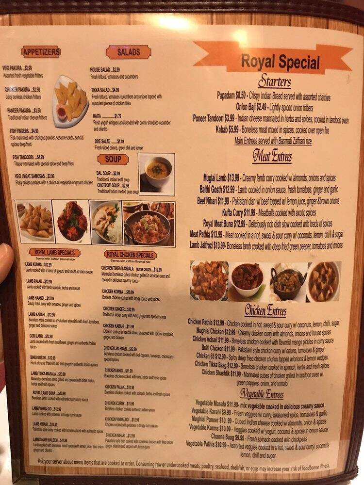 Royal Bengal - Warren, MI menu_pic
