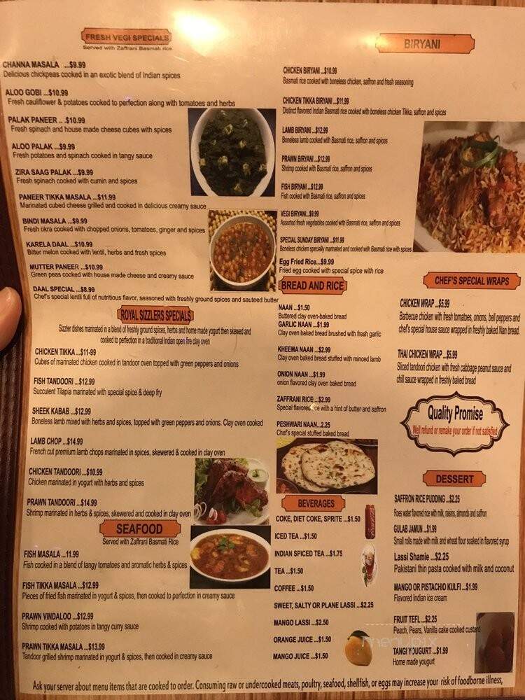 Royal Bengal - Warren, MI menu_pic
