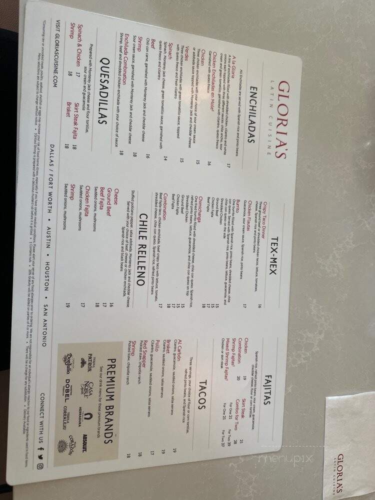 Gloria's - Houston, TX menu_pic