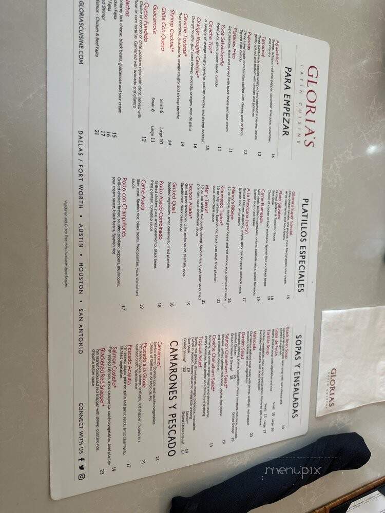 Gloria's - Houston, TX menu_pic