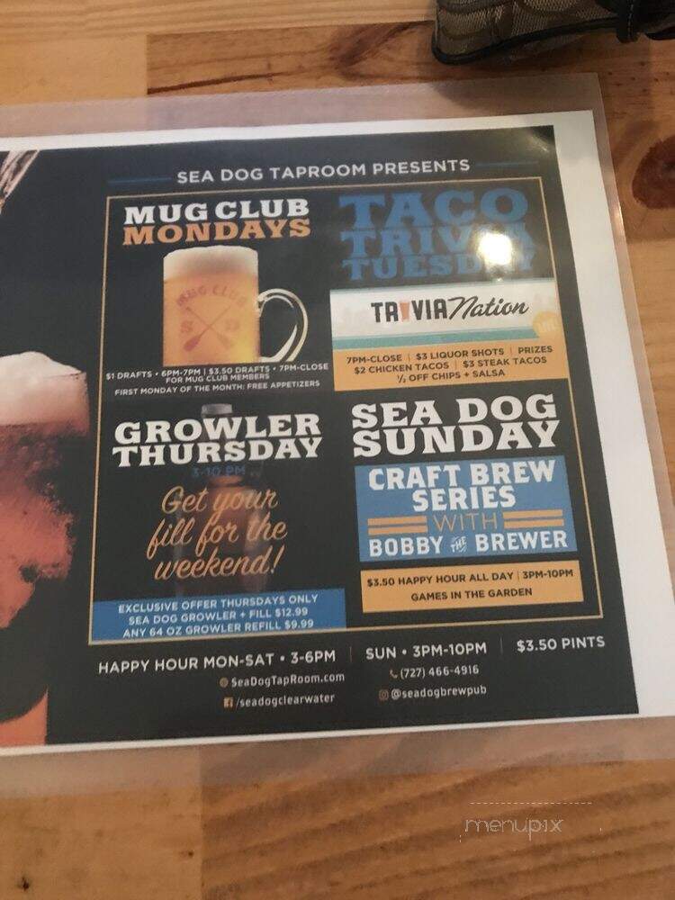 Seadog Brewpub - Clearwater, FL menu_pic