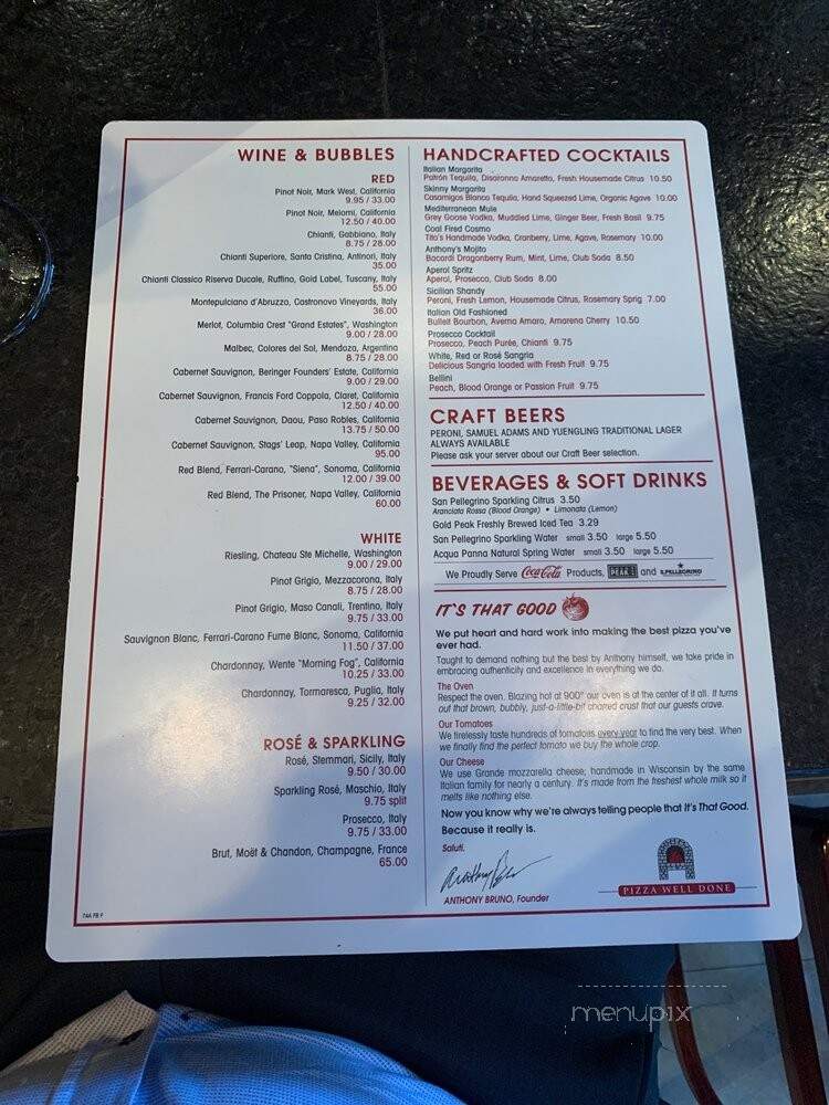Anthony's Coal Fired Pizza - Coral Gables, FL menu_pic