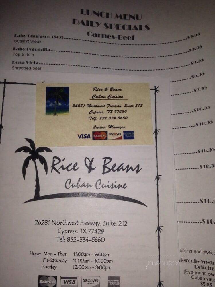 Rice Bean Cuban Cuisine - Cypress, TX