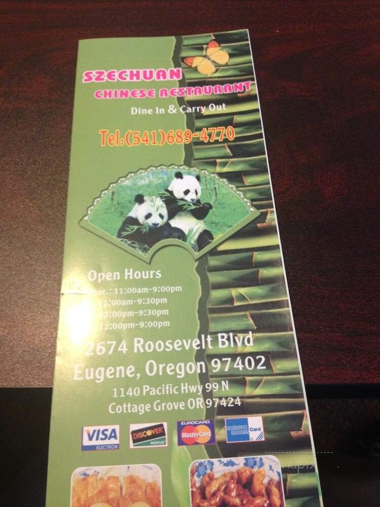 Szechuan Chinese - Eugene, OR menu_pic