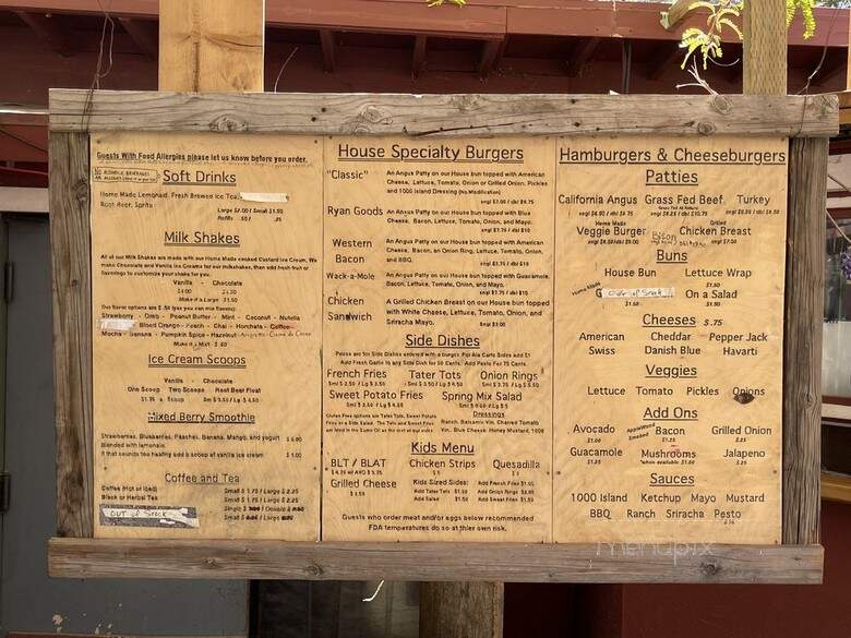 Bishop Burger Barn - Bishop, CA menu_pic