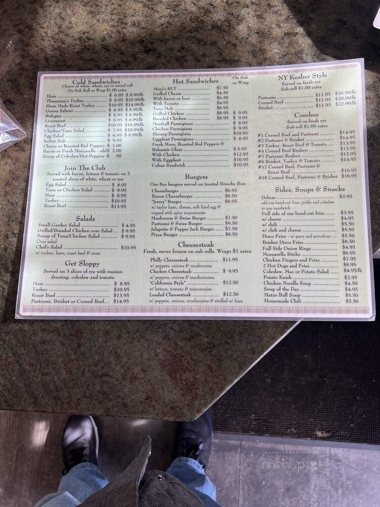 Tony's Italian Deli - Whippany, NJ menu_pic