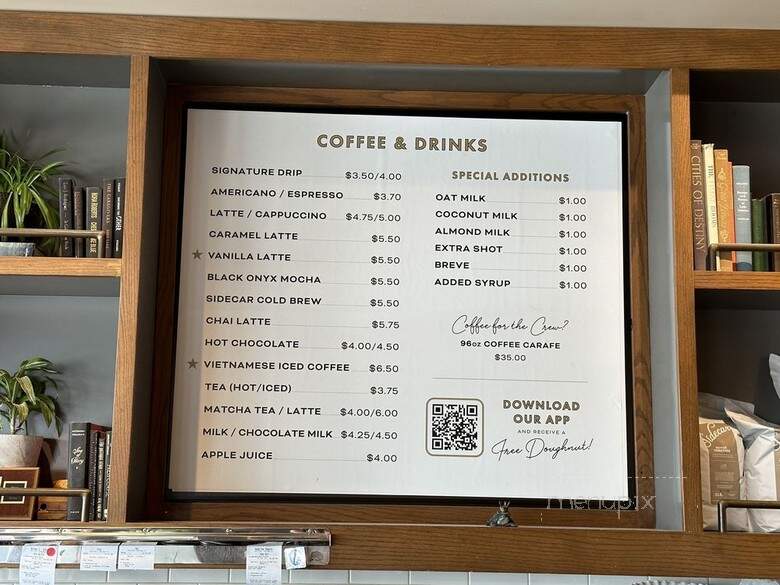 Sidecar Doughnuts and Coffee - Costa Mesa, CA menu_pic