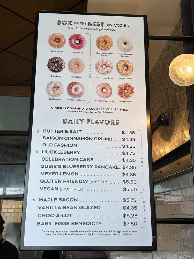 Sidecar Doughnuts and Coffee - Costa Mesa, CA menu_pic