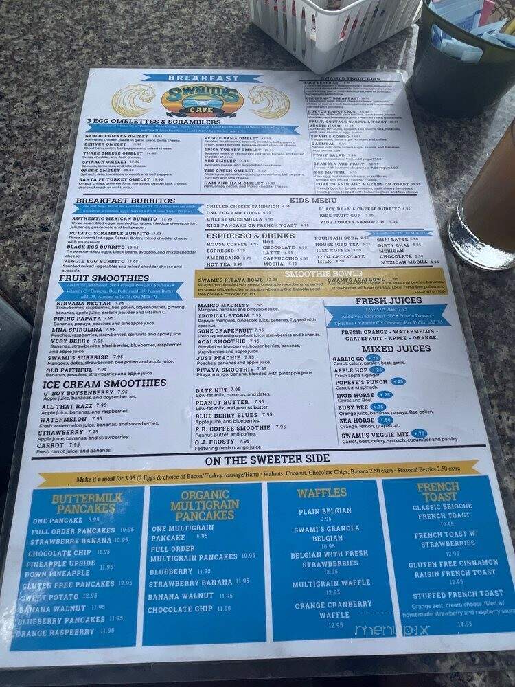 Swamis Cafe - Carlsbad, CA menu_pic