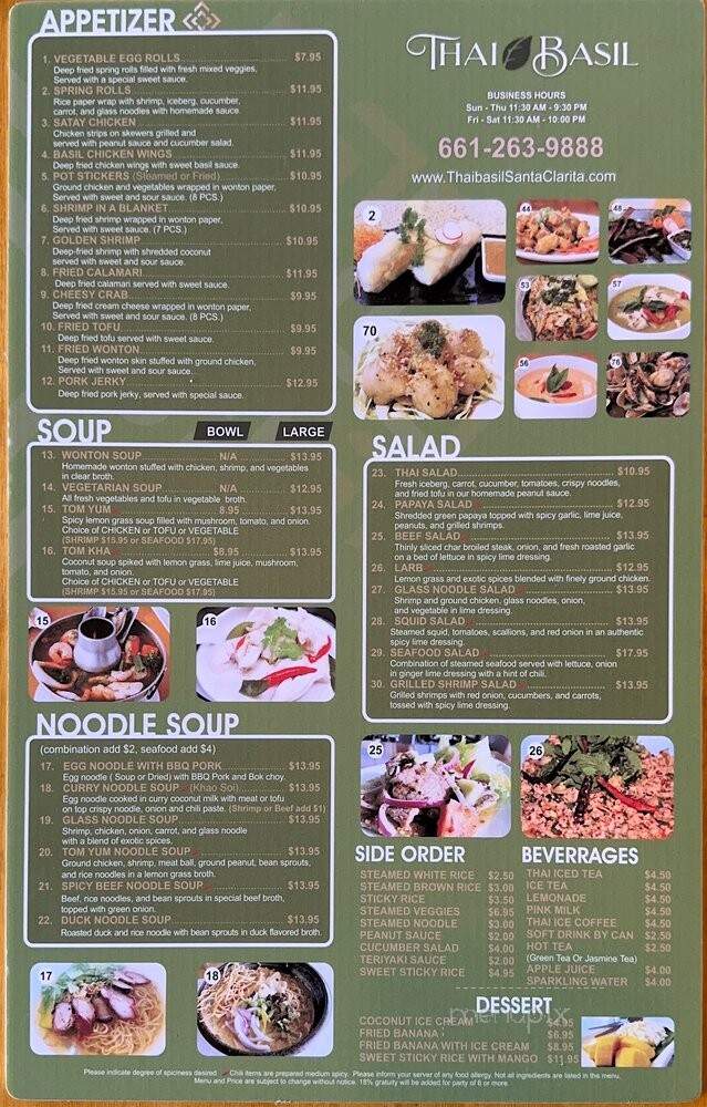 Ing Doi Thai Kitchen - Santa Clarita, CA menu_pic