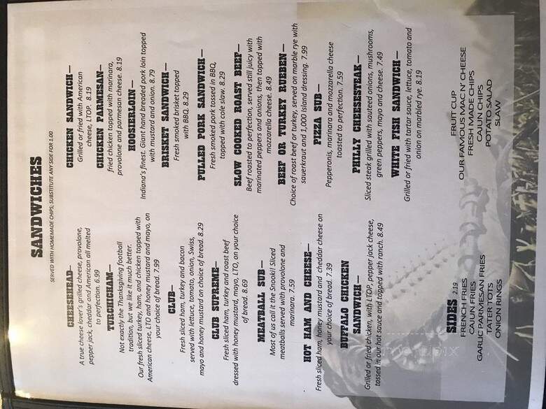 O'Line Sports Grill - Louisville, KY menu_pic