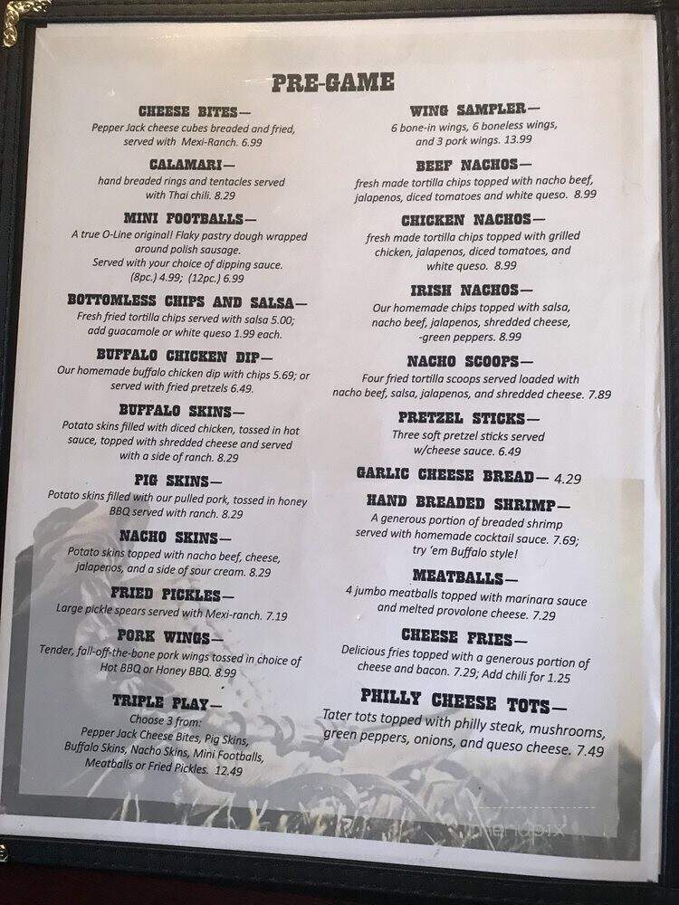 O'Line Sports Grill - Louisville, KY menu_pic