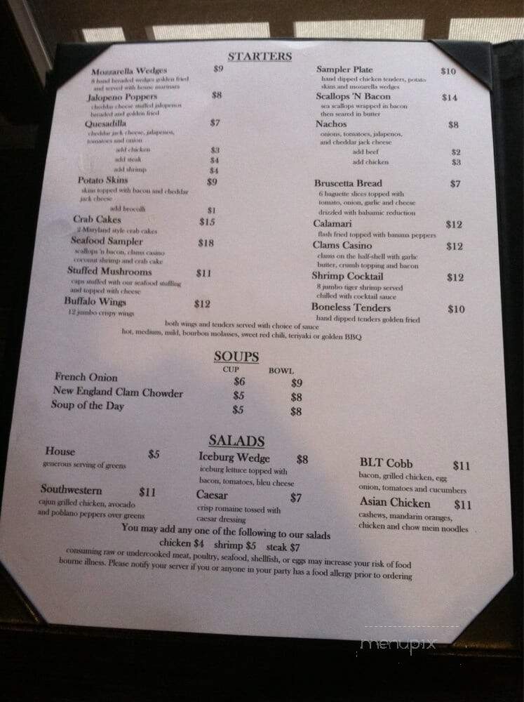 Tap Room Grill - Wilbraham, MA menu_pic