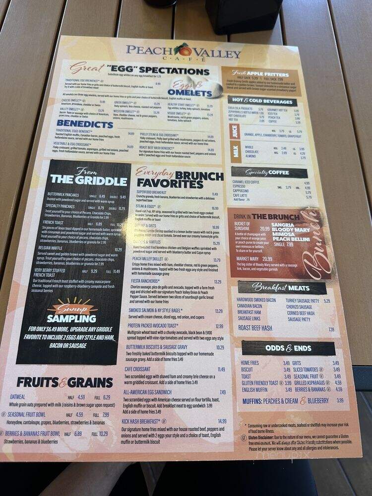 Peach Valley Cafe - Orlando, FL menu_pic