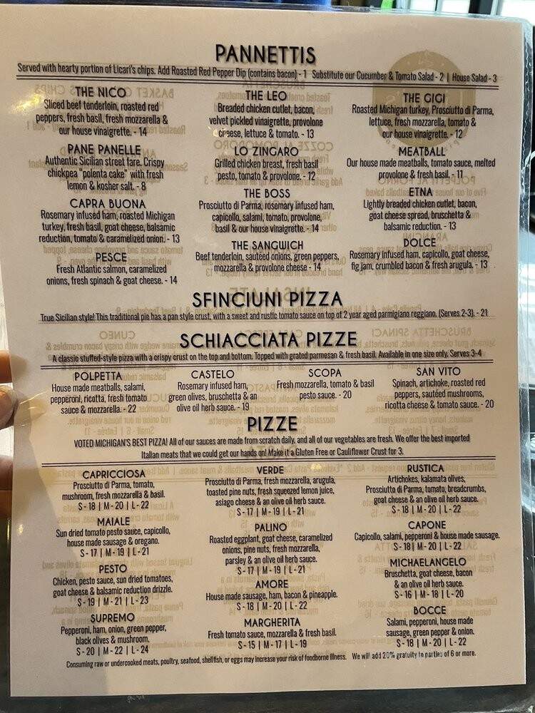 Licari's Sicilian Pizza Kitchen - Grand Rapids, MI