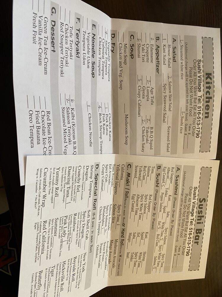 Sushi Village - Hicksville, NY menu_pic