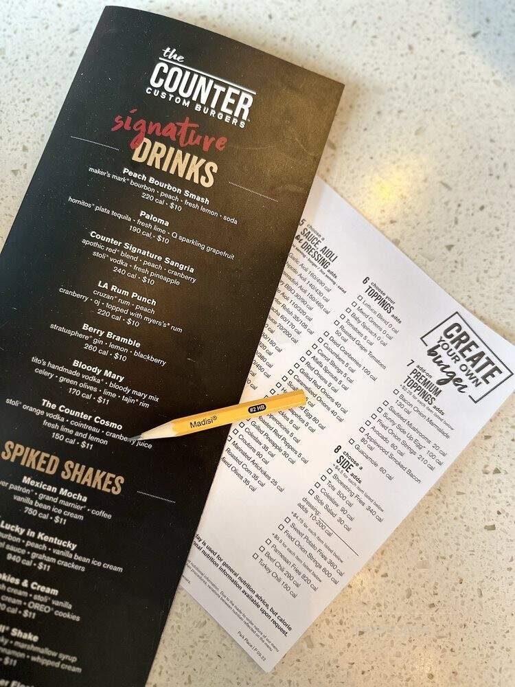 The Counter Burger Park Place - Irvine, CA menu_pic