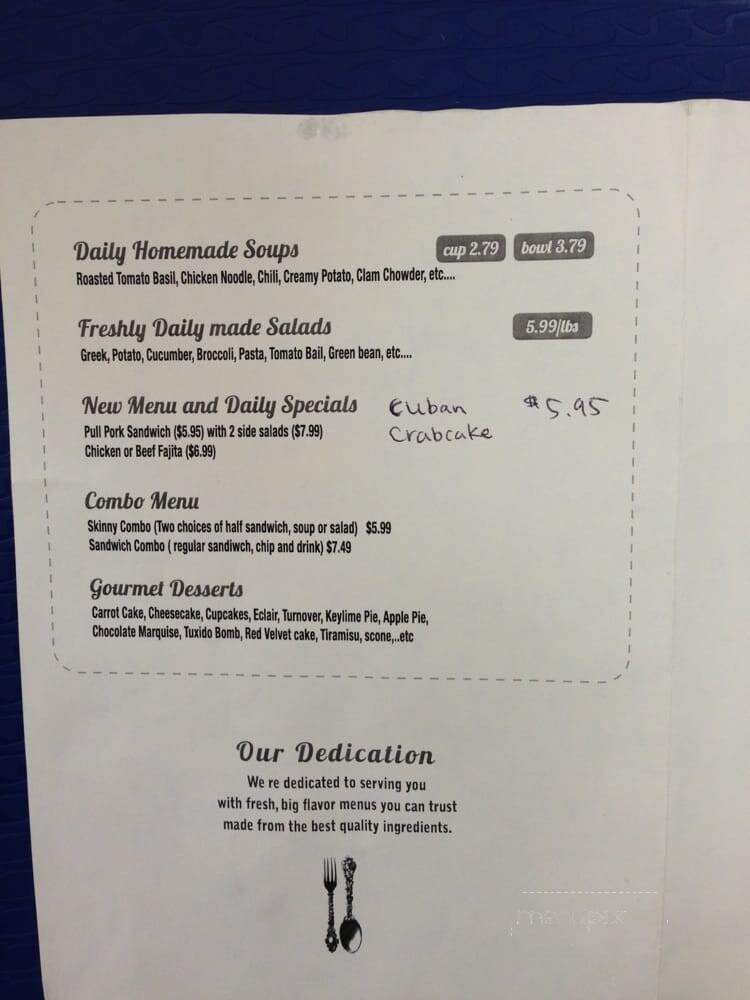4th Street Deli and Desserts - Fernandina Beach, FL menu_pic