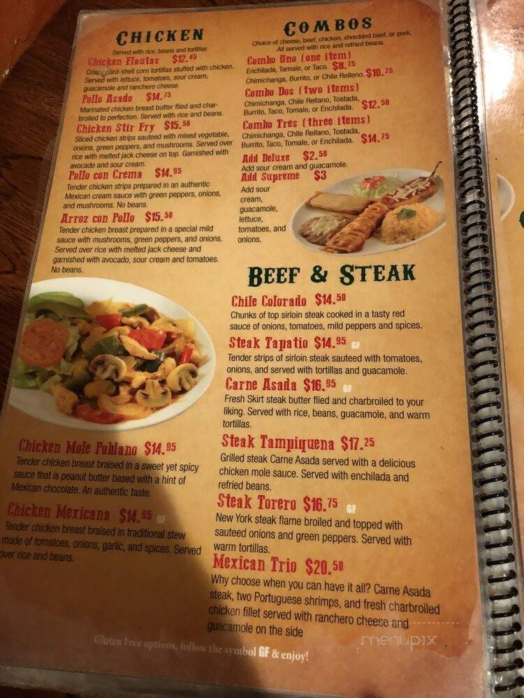 El Tapatio - Rowley, MA menu_pic