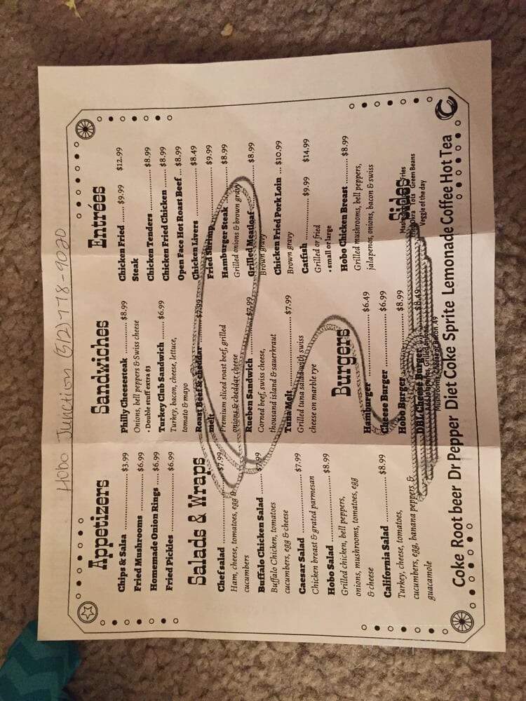 Hill Country Cafe - Austin, TX menu_pic