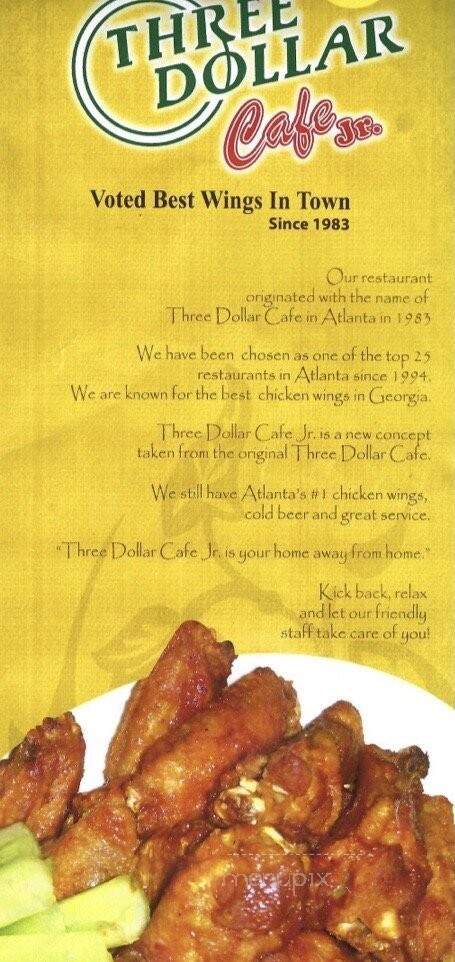 Three Dollar Cafe Jr. - Marietta, GA menu_pic