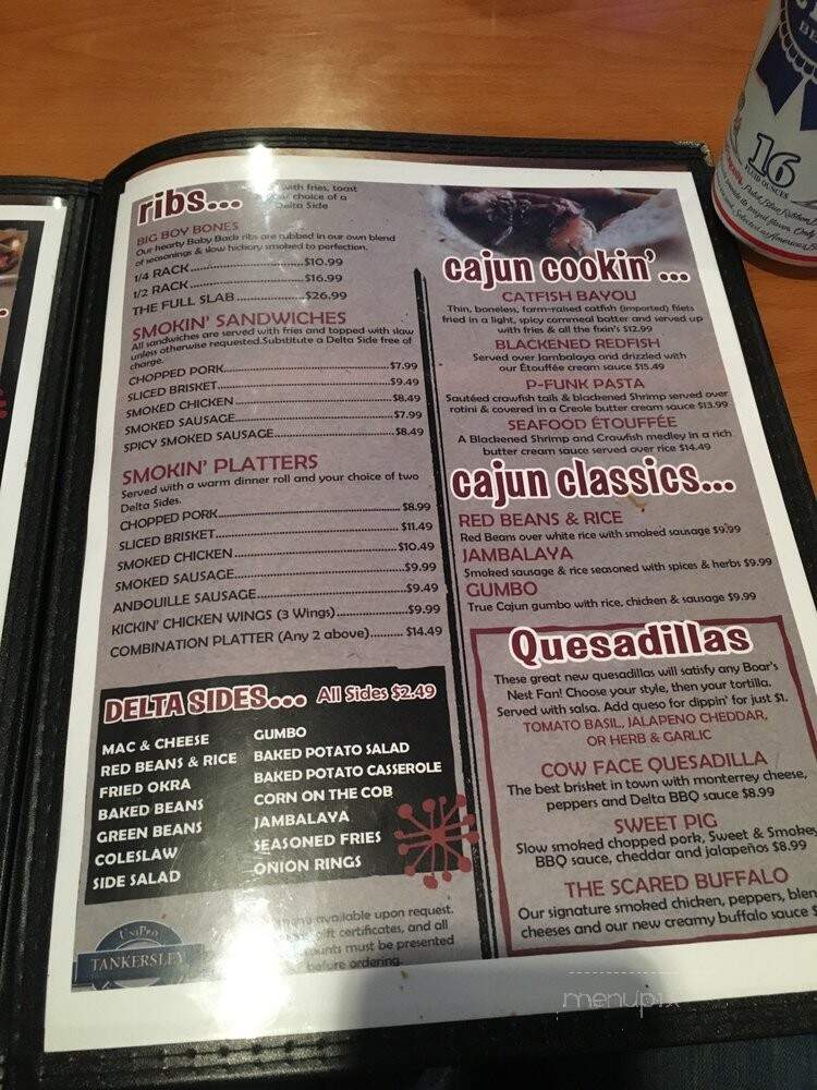 Boars Nest BBQ-Rogers - Rogers, AR menu_pic