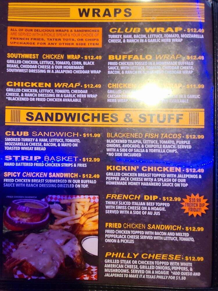 Grubs Bar & Grill - Rogers, AR menu_pic