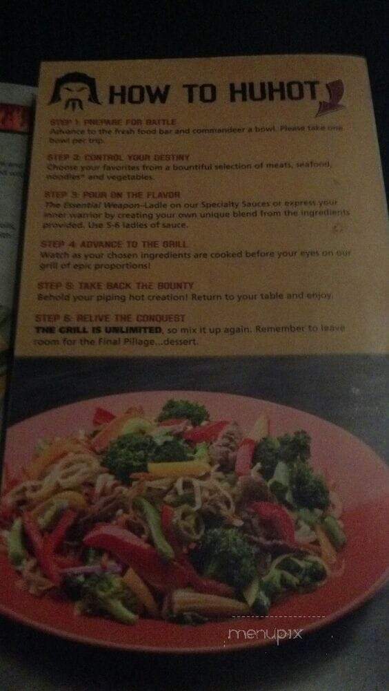 HuHot Mongolian Grill - Davenport, IA menu_pic