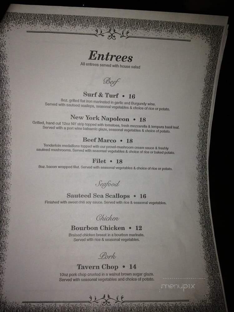 Tavern on Main - Belleville, IL menu_pic