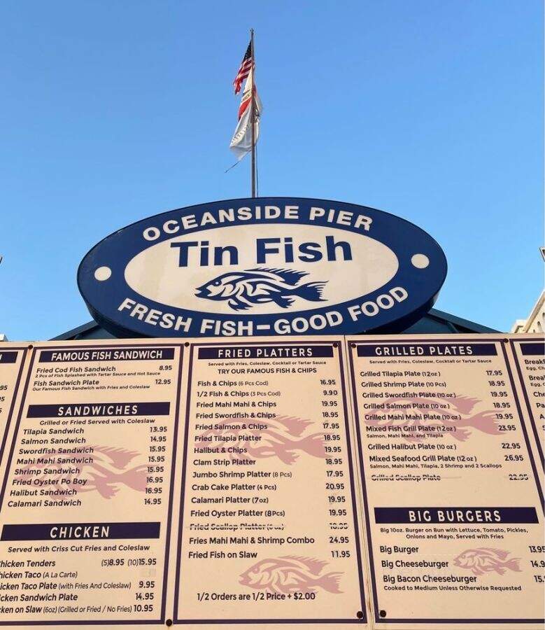 Tin Fish Oceanside - Oceanside, CA menu_pic