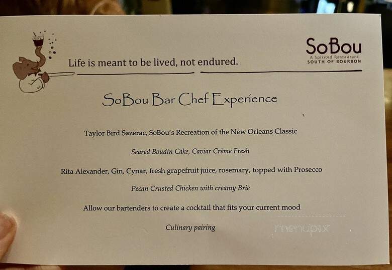 SoBou - New Orleans, LA menu_pic