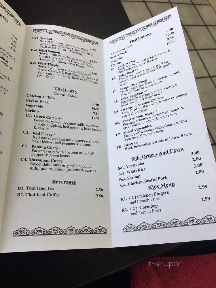 Pon's Thai Cuisine - Asheville, NC menu_pic