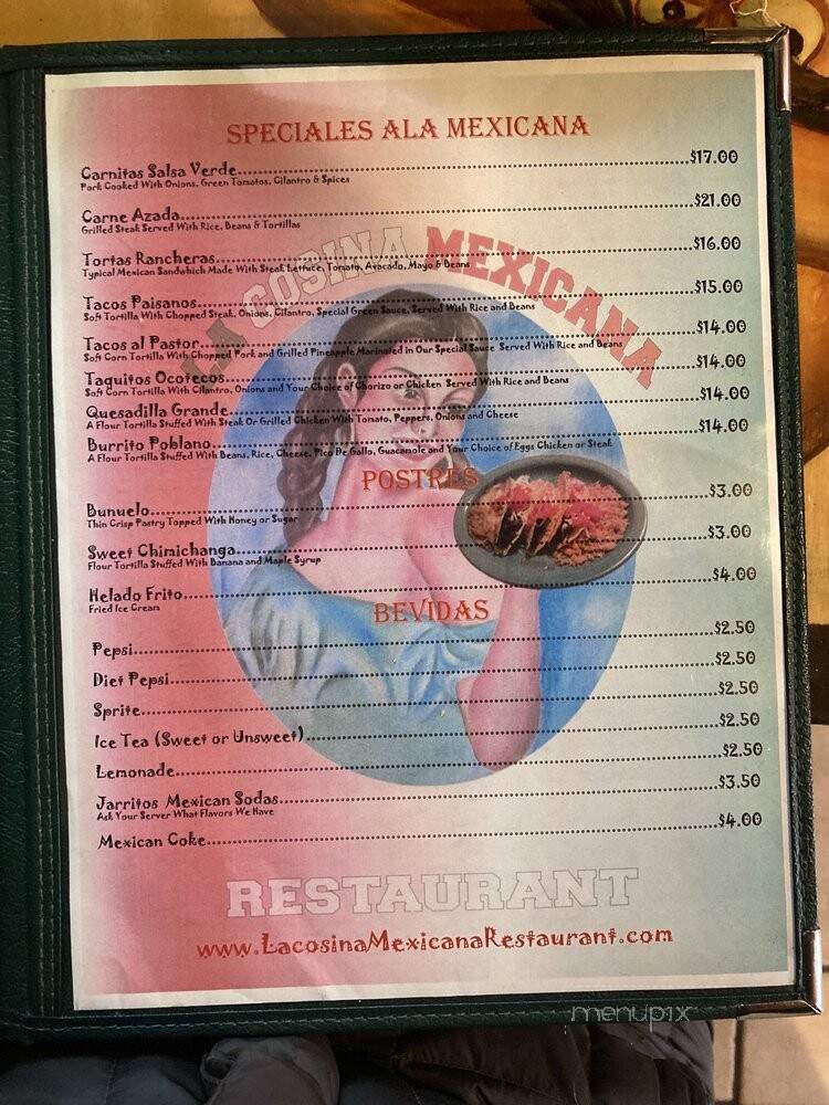 La Cosina Mexicana - Queensbury, NY menu_pic