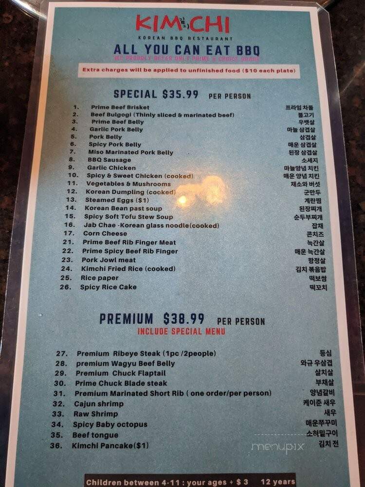 iGrill Korean BBQ - Santa Barbara, CA menu_pic