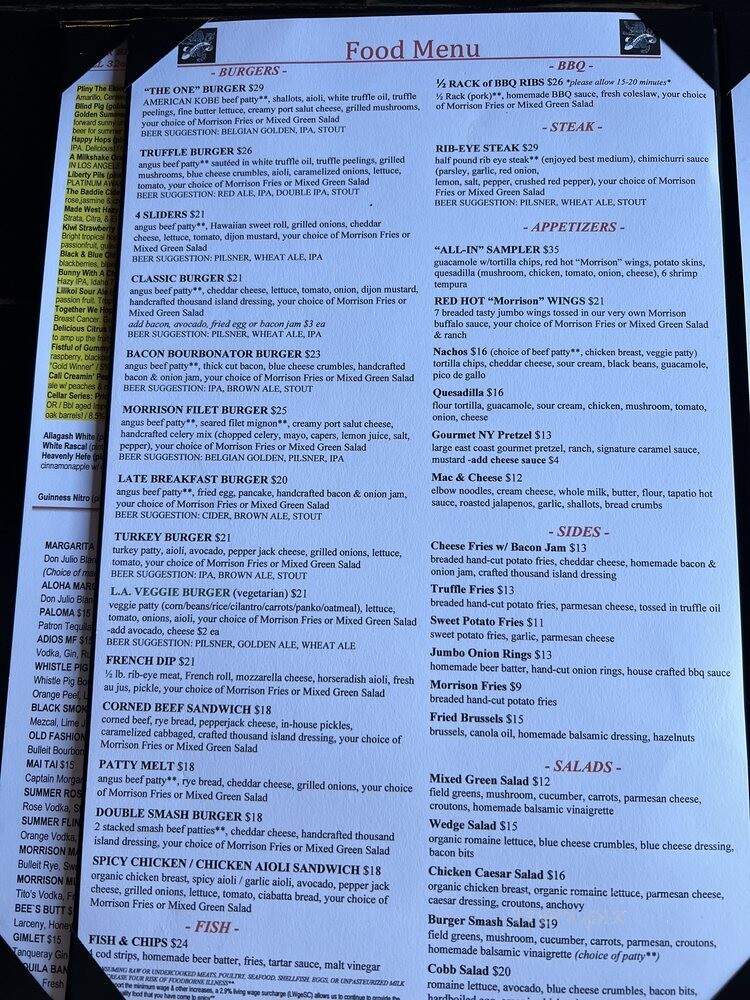 The Morrison - Los Angeles, CA menu_pic