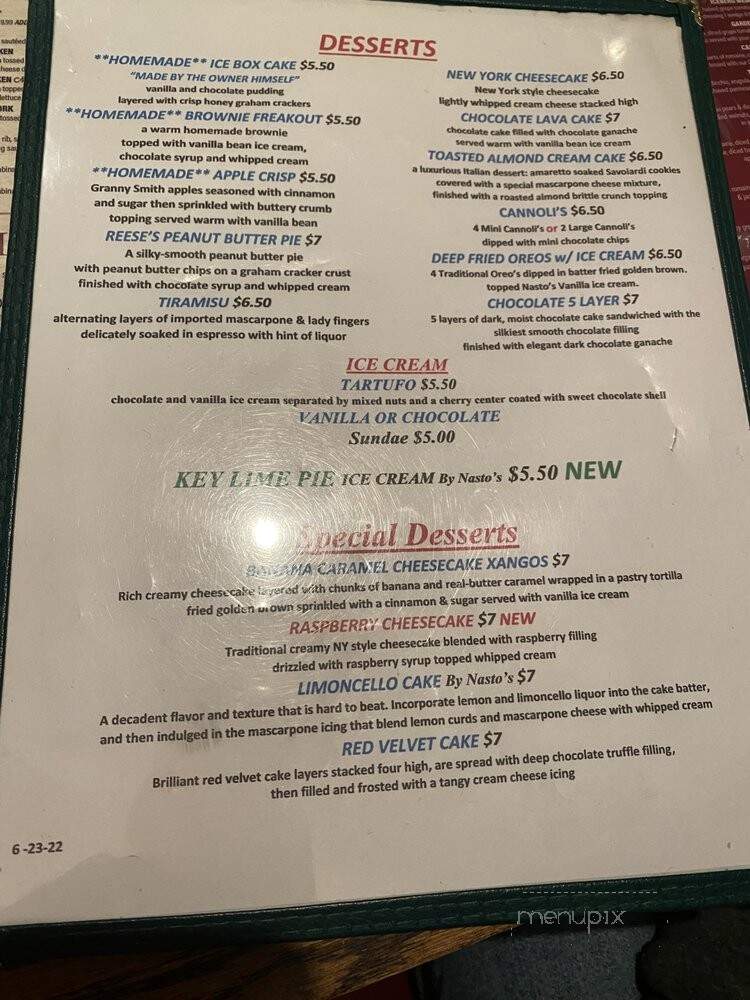 Franklin steakhouse and tavern - Fairfield, NJ menu_pic
